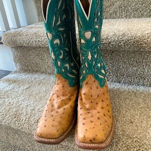 7.5 Ariat , real ostrich women’s boots.